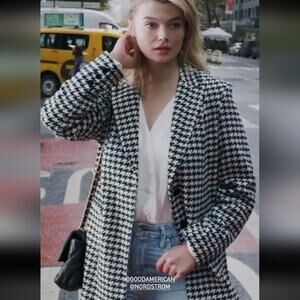 Good american classic blazer in houndstooth size 3